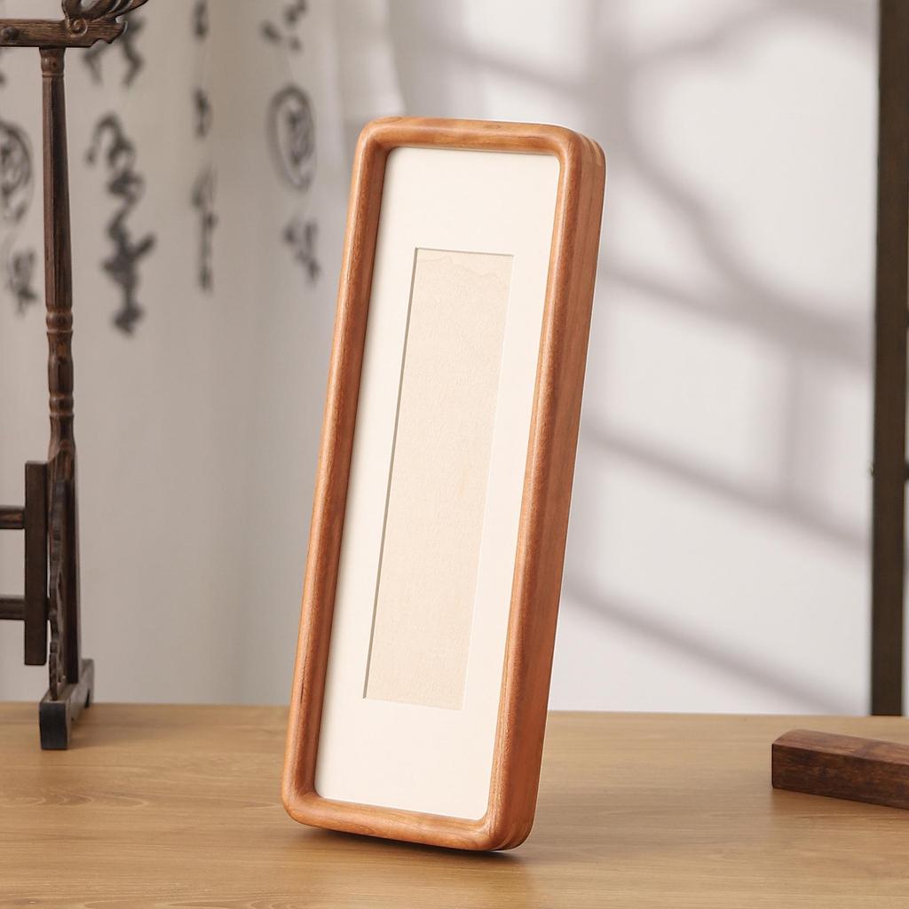Modern Solid Wood Photo Frame with Double Rounded Corners - Decorative Gift for Entryway or Hallway