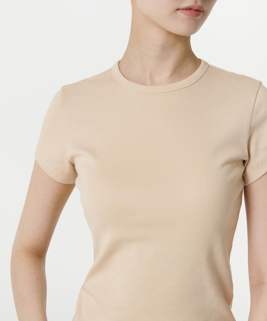 MUSINSA STANDARD WOMAN Women'S Slim Crew Neck T-Shirt [Light Beige]