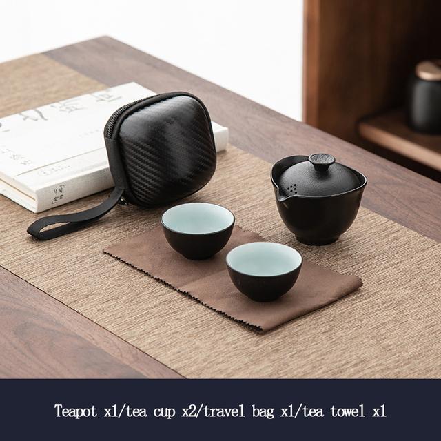 

Портативный походный чайный сервиз керамический фарфоровый чайный сервиз кунг-фу чайная утварь гайвань против ожогов 1 чайник 2 чашки заварочный чайник ситечко для чая