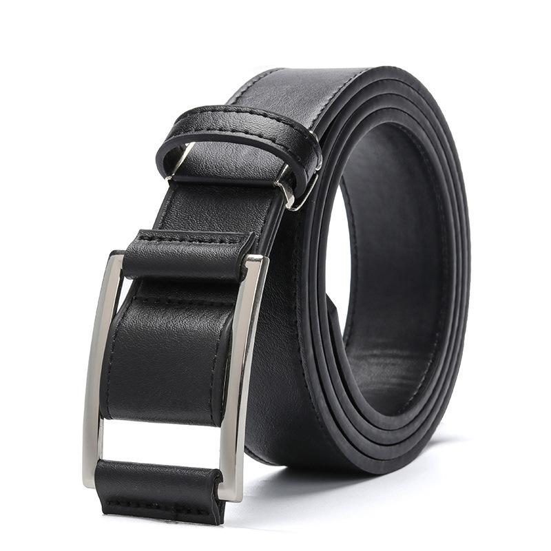 Belt Men'S Non-Porous Belt With Japanese Clip Japanese Buckle Business Belt Pu Belt