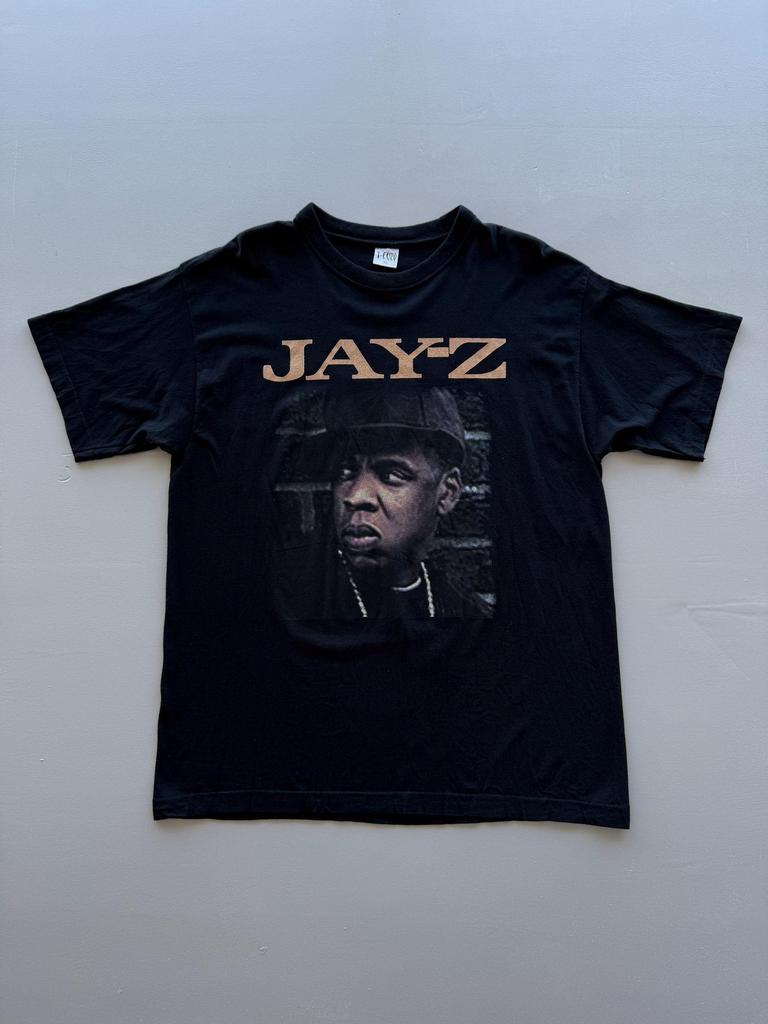 Black Jay-Z American Gangster 2008 Vintage Tour Graphic T-Shirt - Large