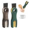 Cup Lid Brush 4-in-1 Design Ice Tray Cleaning Brush Tea Cups Milk Bottles Bristle Corner Brush Hook Remover Tool