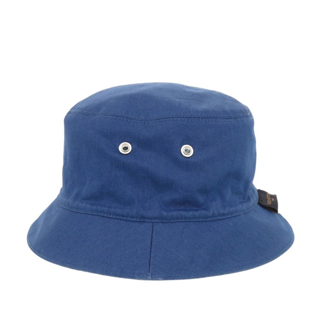Used AUTHENTIC LOUIS VUITTON M78772 Bucket Hat Monogram Essentials Blue Cotton