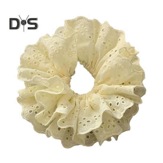 

Женская повязка для волос с четырехслойной кружевной отделкой, большая однотонная повязка для волос во французском стиле, аксессуары для волос жёлтый