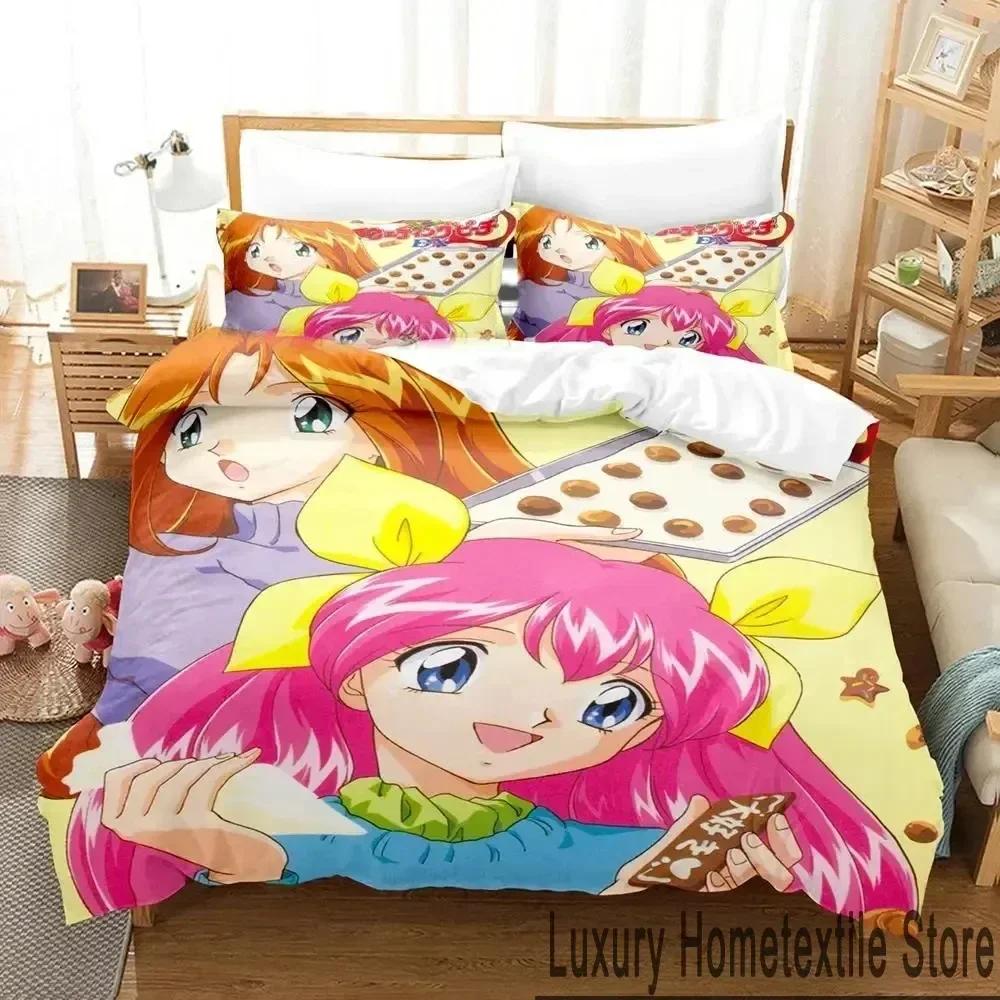 Comforter Print Anime Wedding Peach Bedding Set Bed Set Comforter King Queen Size Boys Adult Bedding