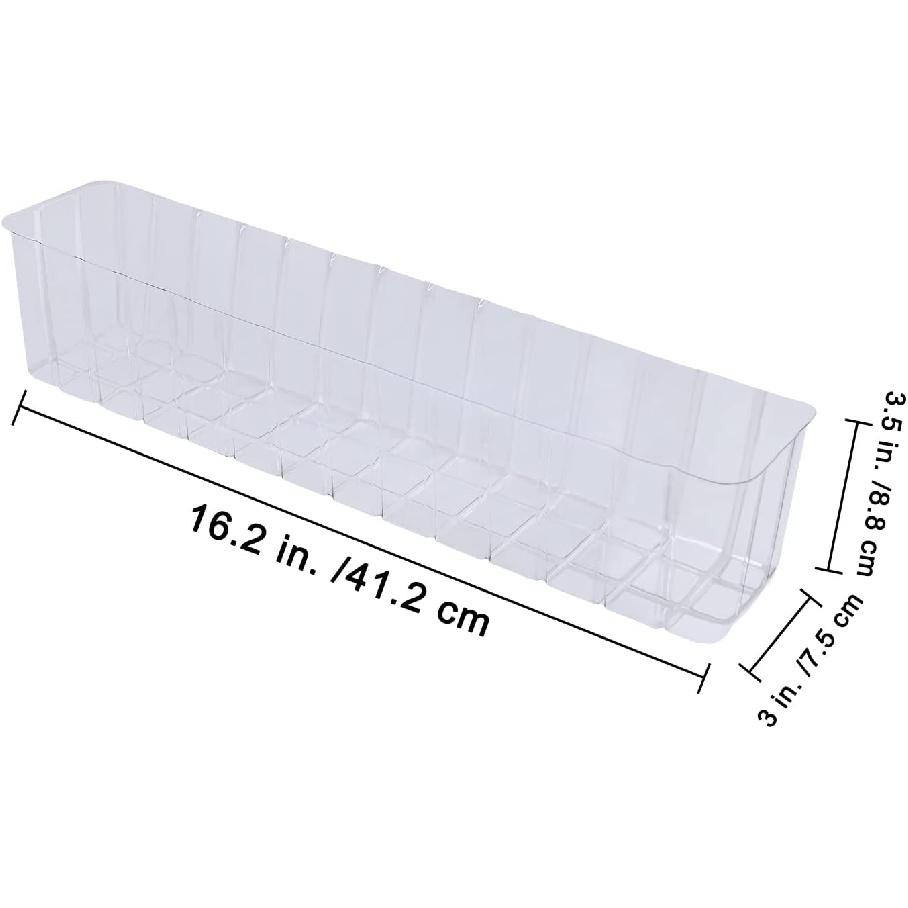 10 Pcs Plastic Planter Liners Clear Rectangular Plastic Liners for Flower Box Planter Window Box Planter 16.2" L X 3" W X 3.5" H for Indoor Outdoor