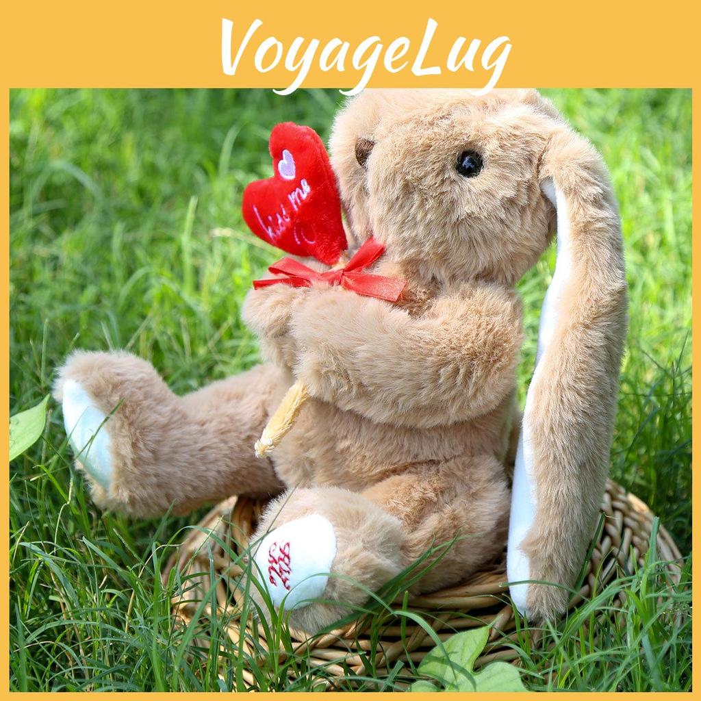 Cute Flower Hug Rabbit Plush Doll Ornament For Girls Bedroom Decor Presents And