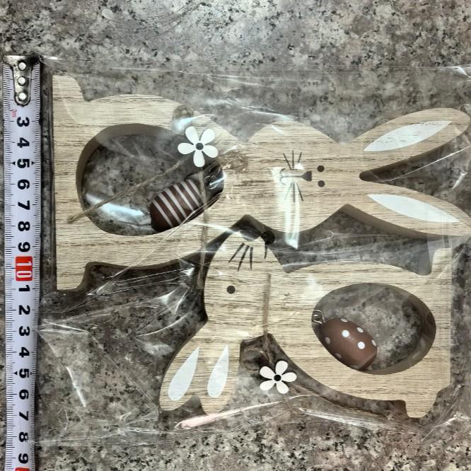 Oster Holzhase & Eier Tischdekoration