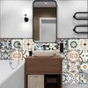 20pcs Bohemian Style Tiles Wall Sticker Kitchen Backsplash Bathroom Cupboard Renovation Peel and Stick Waterproof Art Wall Decals