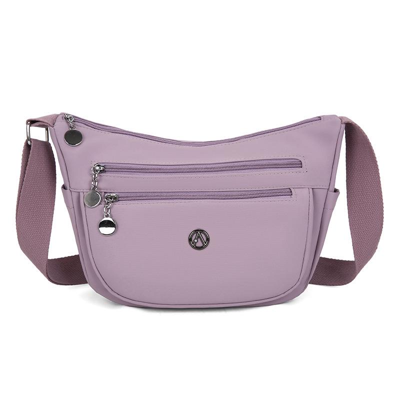 

Женская повседневная нейлоновая многосекционная наплечная сумка - Большая вместимость, кроссбоди фиолетовый