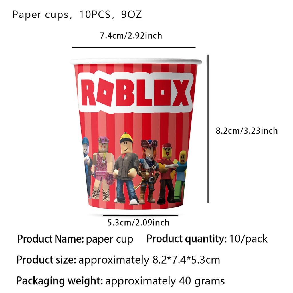 Roblox Birthday Party Decorations Supplie Celebration Disposable Tablecloth Cup Plate Baby Shower banner set Entertaining Play Safe Kid Friendly Fun