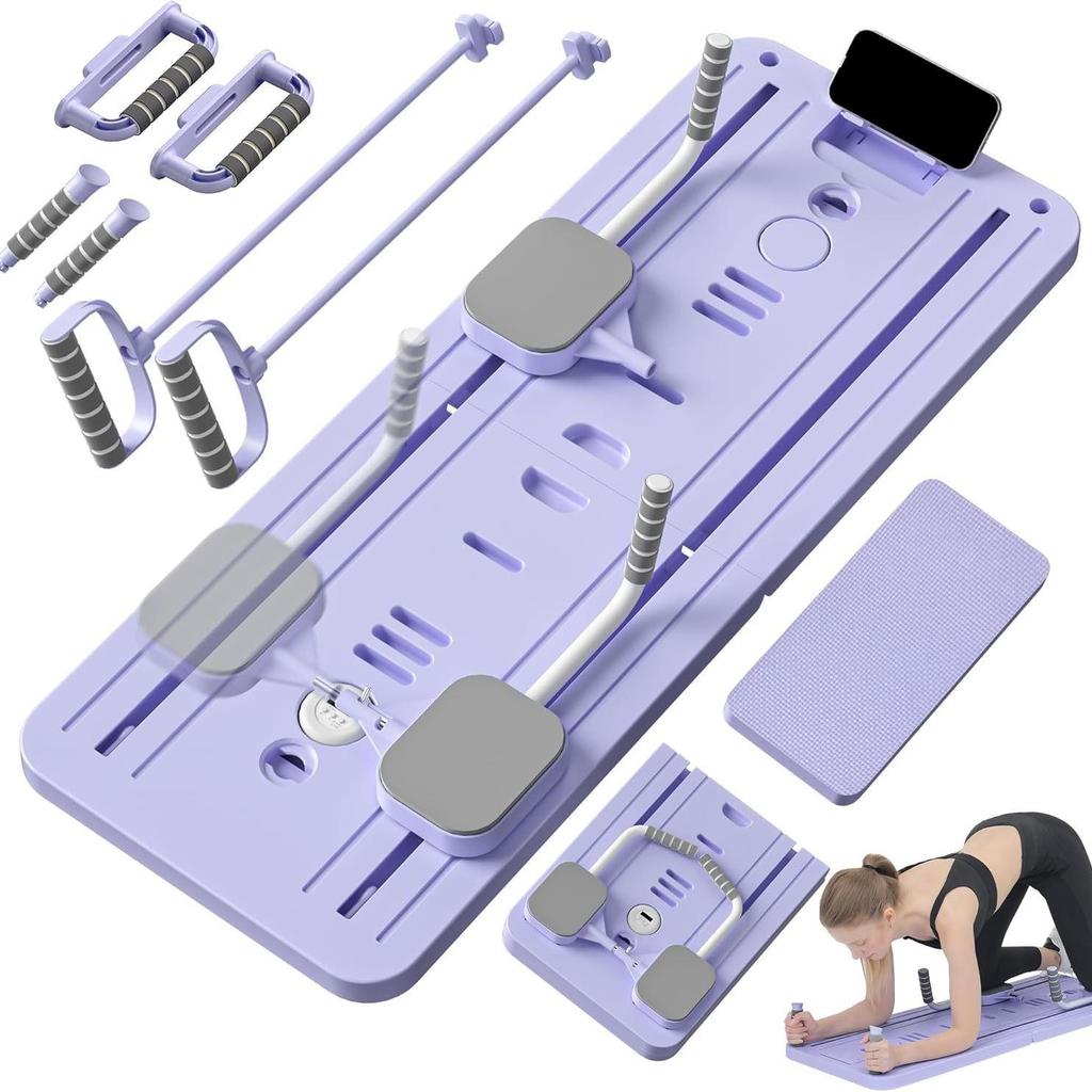Foldable Multifunctional Fitness Board: Ab Trainer, Chest Muscle Trainer & Pilates Plank Device