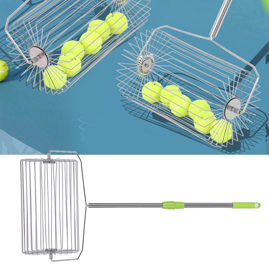 Tennis   Collector Roller Quick Rolling Picker Stainless Steel Multifunction Fruit Collector Garden Tool