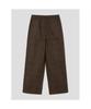 Saendeusaundeu (Unisex) Leopard Wide Oval Elastic Waist Pants Brown