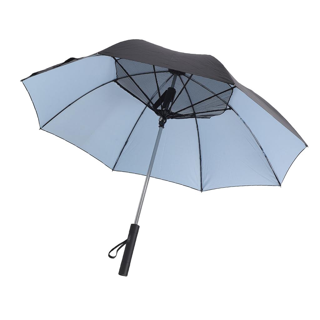 Misting Umbrella with Fan Multifunctional 3 in 1 Cooling Fan Sun and Rain Umbrella Travel Compact