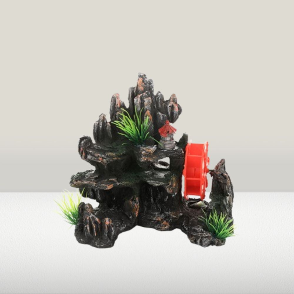Harzhandwerk Aquarium Felslandschaft Figuren Einzigartiges Steinhöhlen Ornament Fischbecken Landschaftsdekoration
