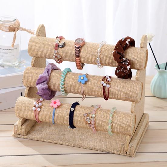Hanging Bracelet Stand Large Capacity Convenient Durable Space-saving 1/2/3 Layer Bracelet Display Stand for Home