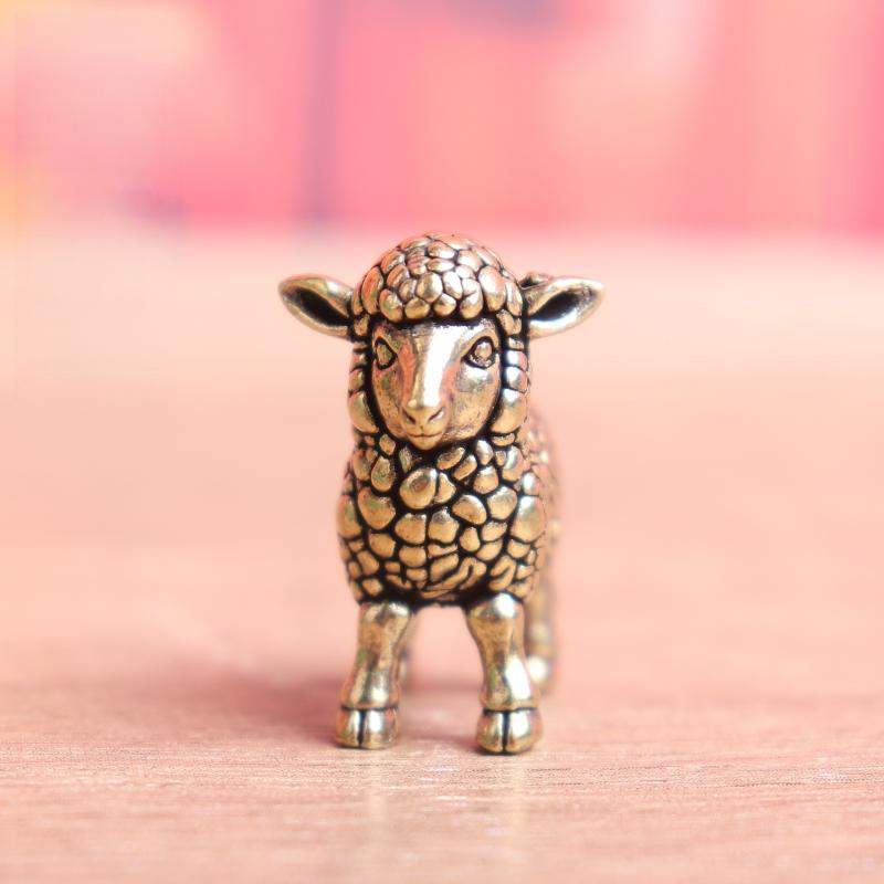 Creative Vintage Goat Statue Zodiac Sheep Figurine Exquisite Desktop Ornament for Home Decor Birthday Holiday Gift
