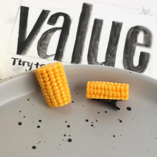 Girl Hair Pin Realistic Breakfast Chuck Design Side Bang Hair Clip Stable Grip No Damage Small Hairpin Daily Travel Hair Accessories