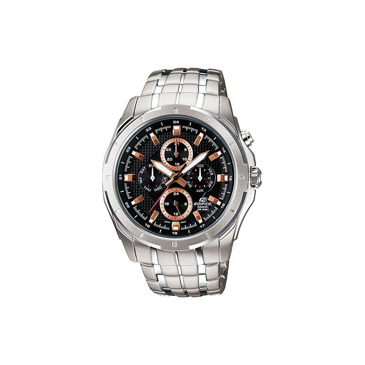 Casio Men's Black Edifice 100M Waterproof Quartz Movet Stainless Steel Strap Watch Watches Ef-328D-1A5v