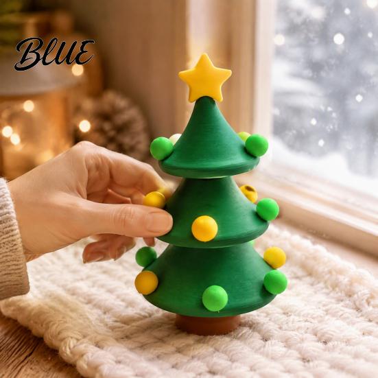 Christmas Tree Decor 3D Printed Dancing Tree, Rotating Twisted Unique Seasonal Gift Desk Toy, Mini Tabletop Decoration, Xmas