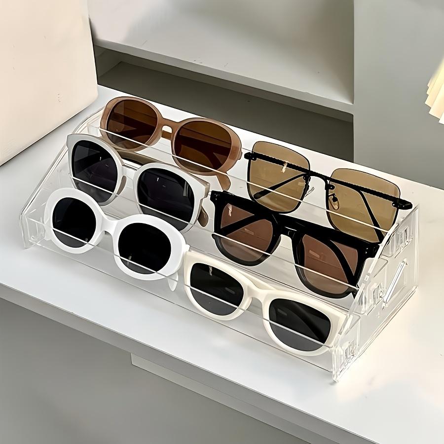 Clear Acrylic Multi-Tiered Eyeglass Display Stand, 3-Tier Organizer for Glasses Storage, Easy Assembly, Sturdy Construction чистый