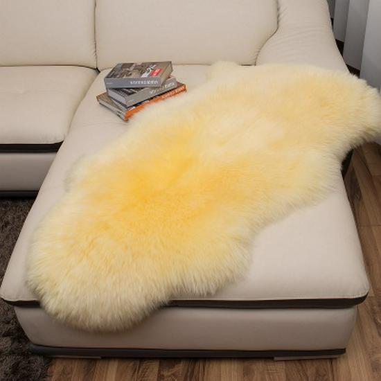 Australian Wool Sheepskin Rug: Long-Hair Irregular Bedside Mat & Sofa Blanket