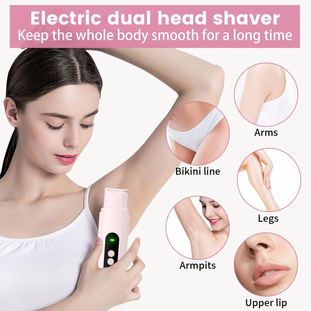 Women's Electric Double Head Shaver Private Parts Shaving Dedicated Full Body