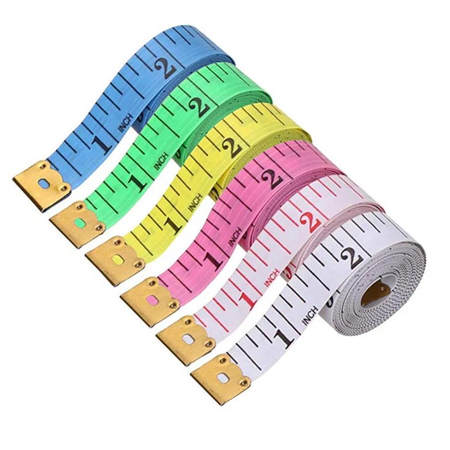150cm/60" Body Measuring Ruler Sewing Tailor Tape Measure Centimeter Meter Sewing Measuring Tape Soft Random Color