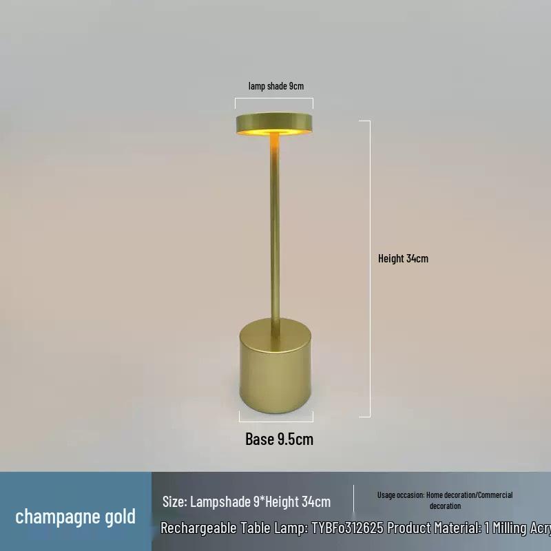 

Винтажная металлическая настольная лампа I-образной формы с сенсорным управлением и USB - Идеально подходит для декора спальни, кафе или гостиной