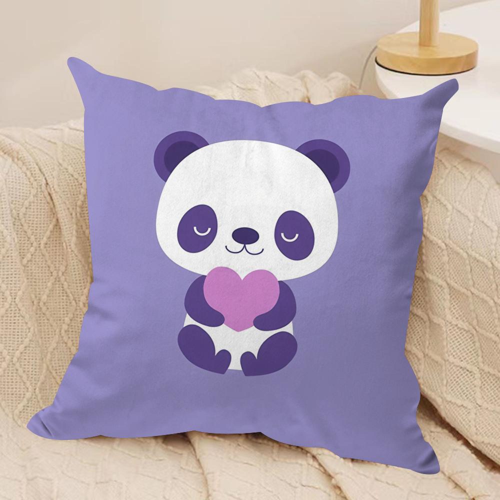Cute Animal Cushion Cover Soft Plush Fabric DoubleSided Printed Cushion Covers for All Seasons Modern Home Decor