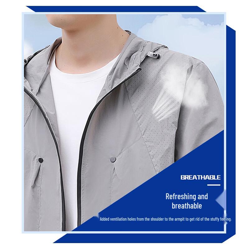 MiiOW Men's Hooded Lightweight Sun Protection Jacket