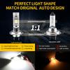 2PCS LED Headlight Bulb Kit H7 High Low Beam H11 Fog Lights 6000K White Bulbs Bright Lamp Canbus For Peugeot 208 GT 2014-2017