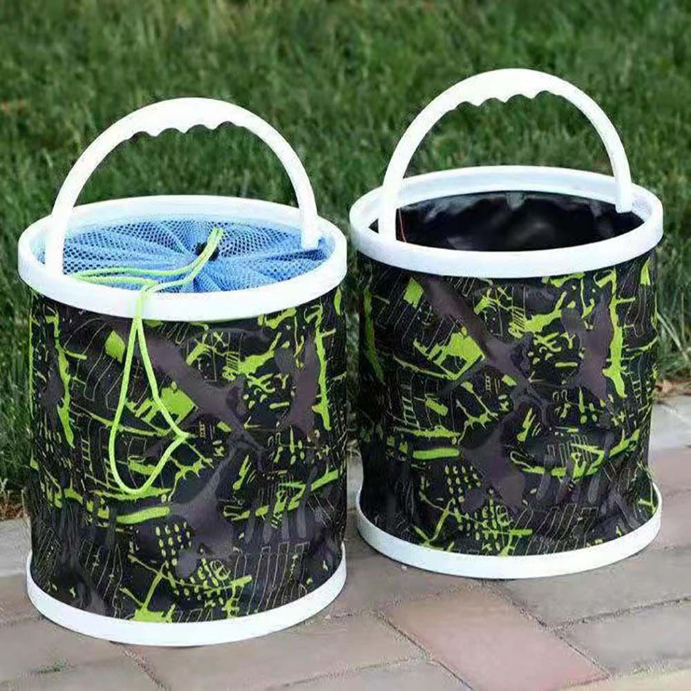 1Pcs Thickened Folding Fishing Bucket Hard Bottom Water Collection New Water Bag
