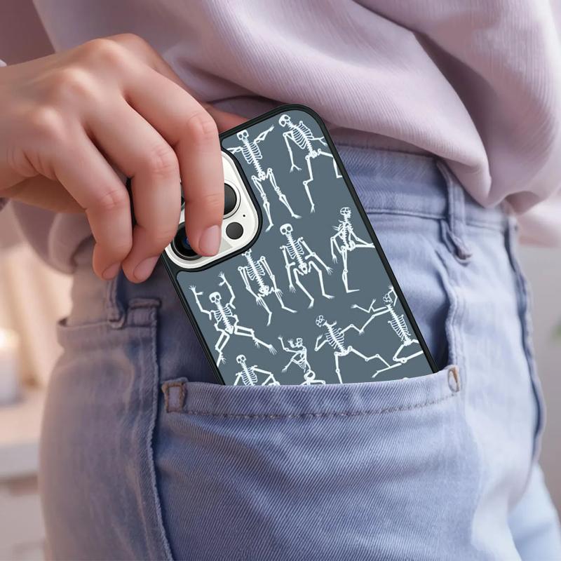 Skeleton Yoga Phone Case For iPhone 17 Air 15 16e 14 13 Pro Max Coque 12 11 Pro Max PLUS cover