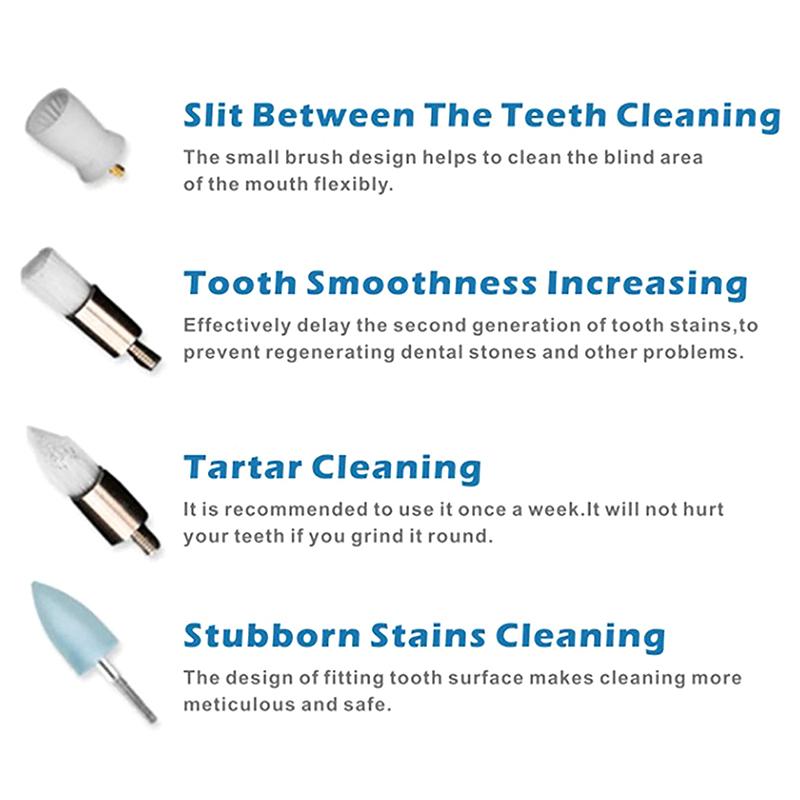 5ks/krabička Leštička na zuby Bělící elektrický odstraňovač zubního plaku Výměna hlavy