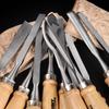 12x/Set Carving Tool Set Sculpture Woodworking Carving Chisel Set for Hobbyists
