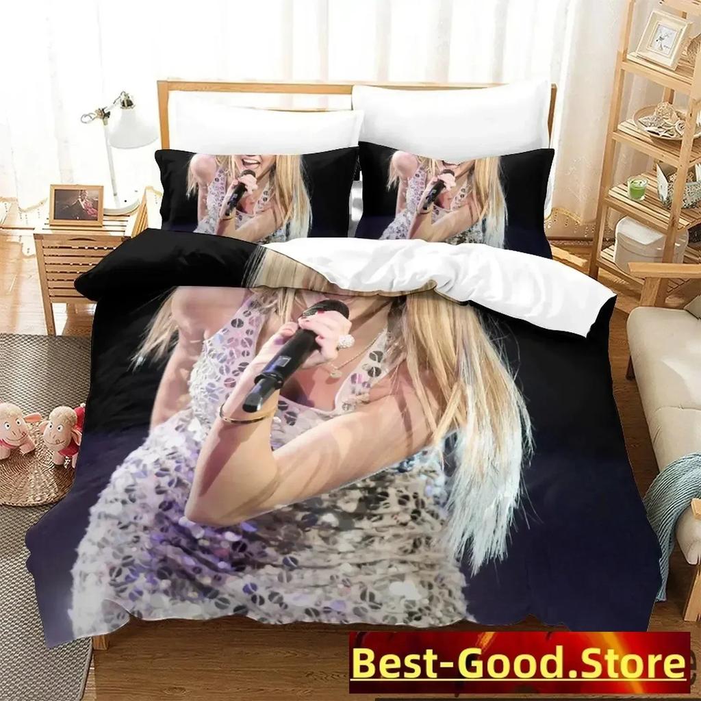 3D Print Hannah Montana Bedding Set Duvet Cover Sheet Printed Bed Set Pillowcase Bed Full Queen King Size Comforter Bedroom