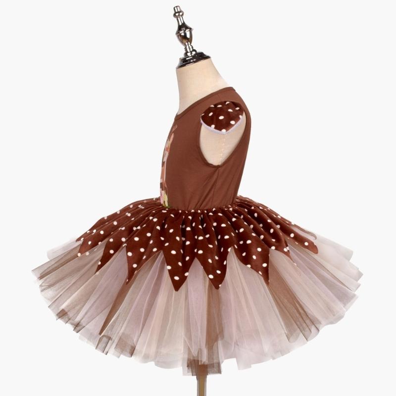 Accessori Costume da Cervo per Bambina con Vestito e Cerchietto Outfit da Renna di Natale per Bambino Halloween Natale Cosplay
