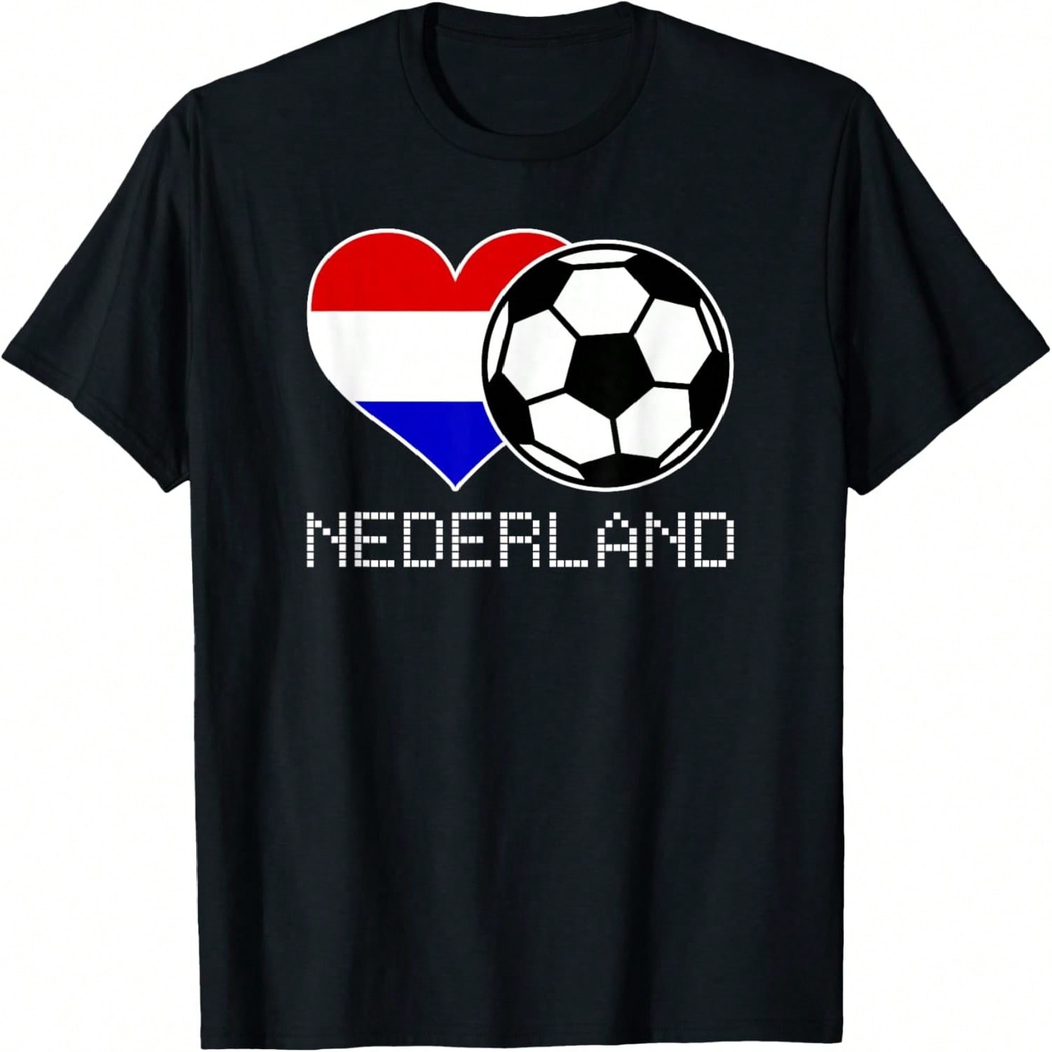 Nederland Soccer Dutch Flag Love Netherlands Pride Heart T-Shirt S