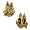 German Shepherd Dog, Alsatian Wolf Dog - Dog Brooch In Decorative Box, Elegant Gold-plated Pin, Brand Jacket Pin