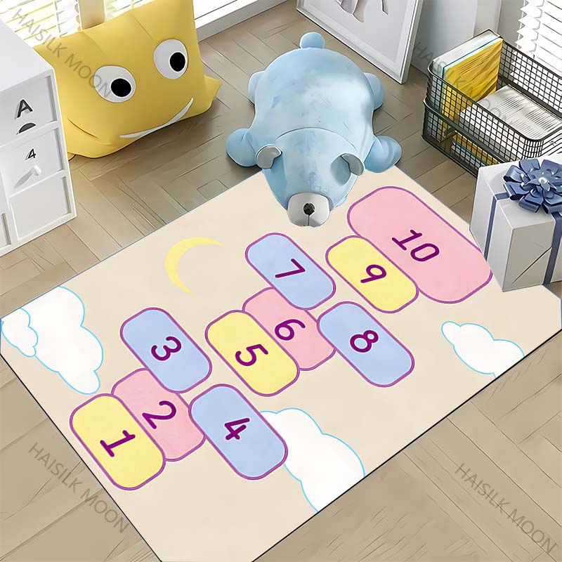 

Ковер для игры в классики разных размеров, детский игровой нескользящий напольный коврик, подходит для гостиной, детской комнаты, доступен во все сезоны 40x60cm (16x24in)