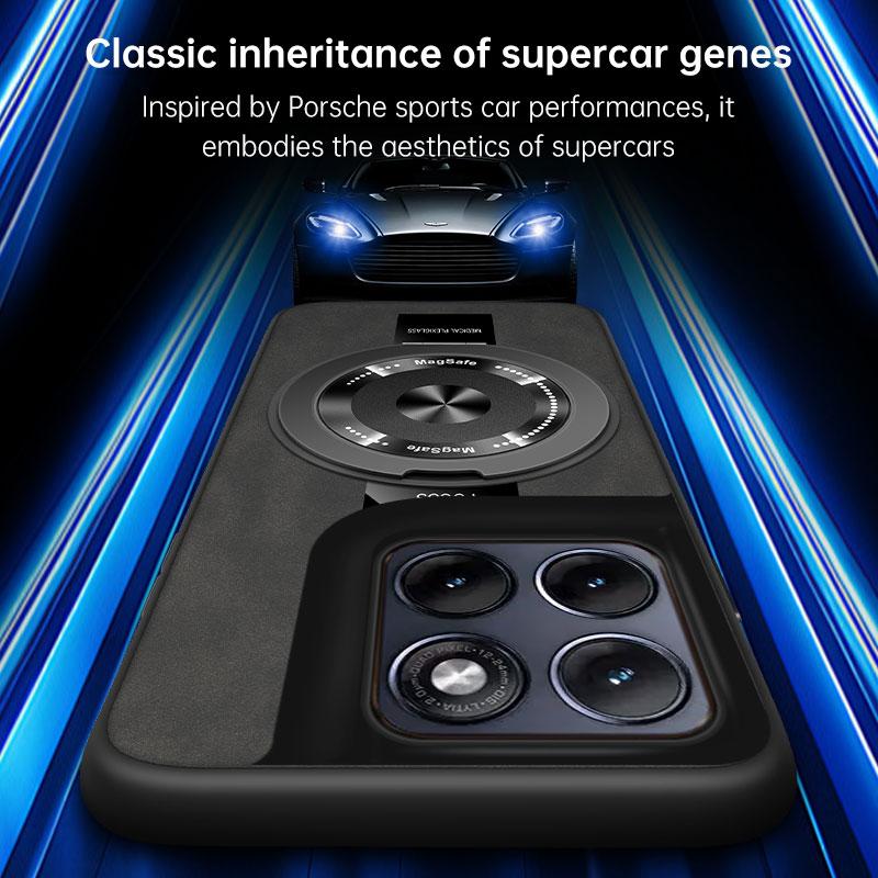 Retro PU Leather Magnetic Cover For Motorola Edge 70 60 50 Fusion Pro Neo 360° Rotatable Ring Stand Case For Motorola Signature