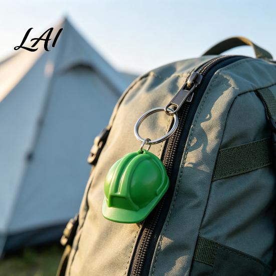 Plastic Key Chain 5Pcs Mini Security Helmet Keychain Simulated Construction Backpack Accessories Ring Holder Decorative Keychain Pendant for