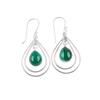 Natural Malachite Gemstone 925 Sterling Silver Handmade Jewelry Earrings 2.00" EE-34-26