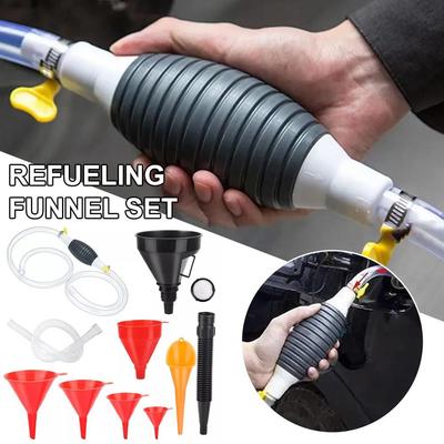 Plastic Funnels Set With Detachable Spout And Filter For Garage Motorcycle Car Van Truck Refueling Engine Diesel Petrol