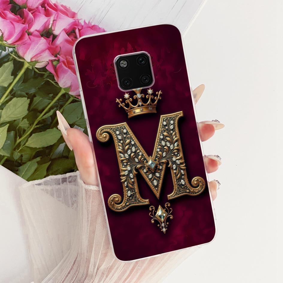 Mate 20 Hülle Für Huawei Mate 20 Pro Cover Mode Initialen Krone Weiches Schlankes Silikon Paar Handyhülle Für Mate 20Pro Capa