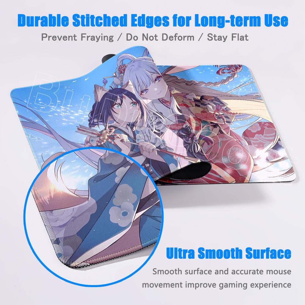 Mouse Pad de Anime Impresso em HD Fofo Princesa Cósmica Kaguya Iroha Sakayori Yachiyo Runami Tapete Antiderrapante para Teclado para Geeks e Gamers