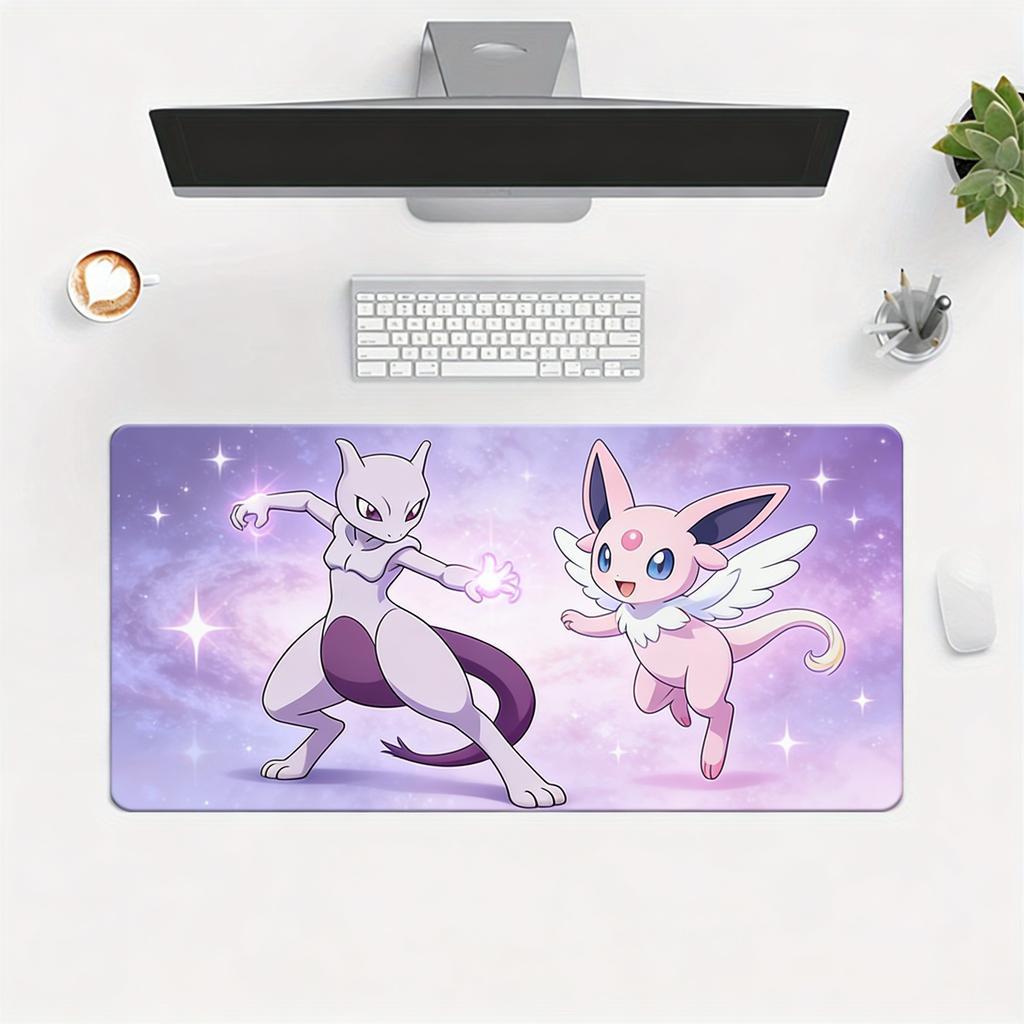 Pokemon Grovyle and Combusken Battle Anime Extended Gaming Mouse Pad Large Desk Mat for PC Laptop
