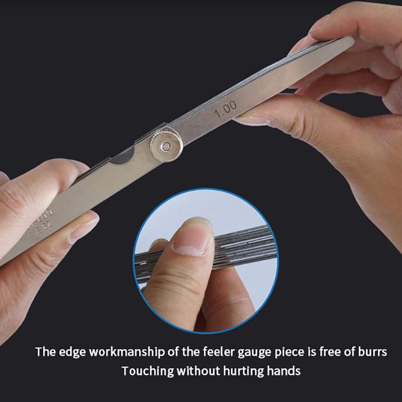 For Engine Valve Adjustment 0.02-1.00Mm 14/17 Blades Feeler Gauge Metric Gap Filler Gage Measurment Tool